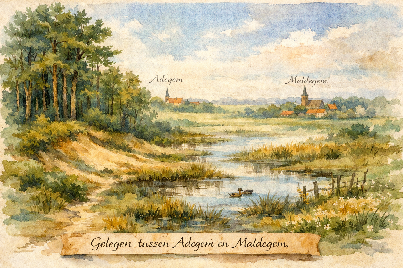 Illustratie van het landschapstype dat met Landschoot wordt bedoeld