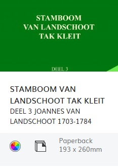 Deel III — Johannes Van Landschoot