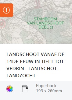 Landschot sedert de 14de eeuw in Tielt tot Védrin