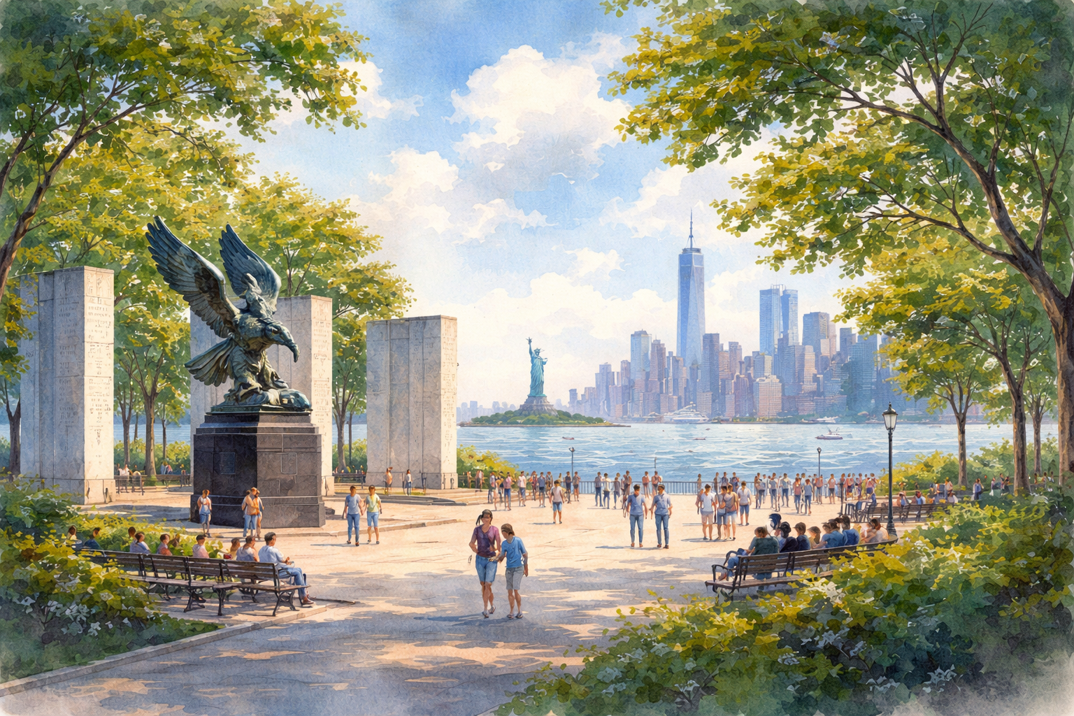 Battery Park memorial in New York City