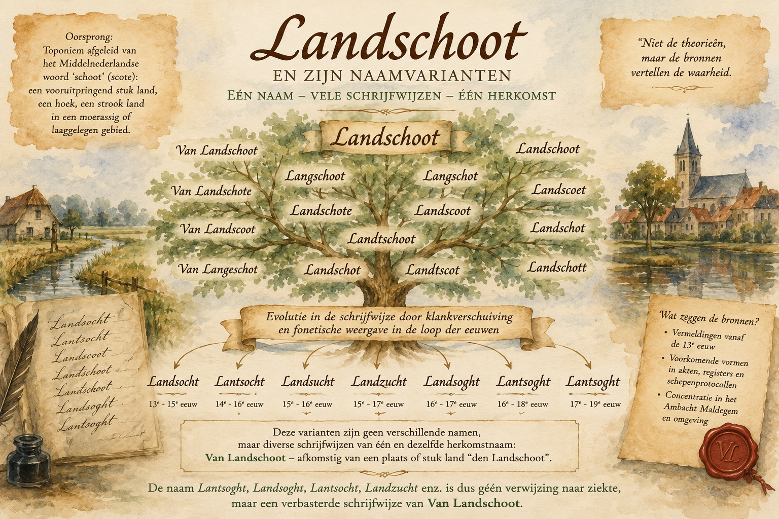 Naamverklaring van Landsocht, Lantsoght en Landschoot