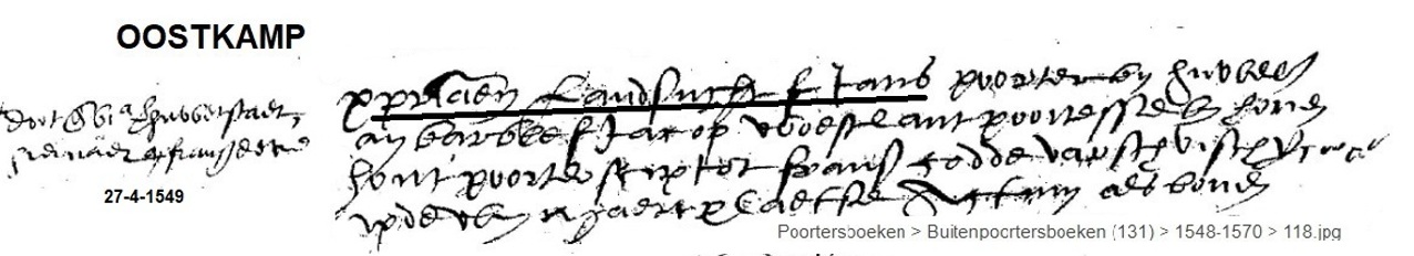 Wezenregister Christiaen Landsucht 1558