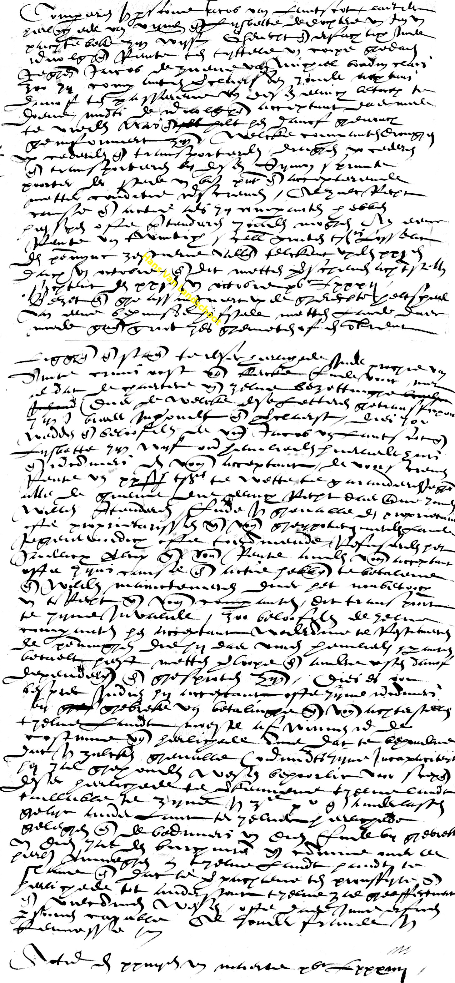 Renteakte Jacob van Lantschoot 1584
